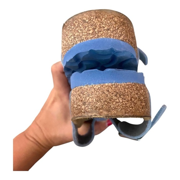 Birkenstock Gizeh Braided Oiled Leather Dusty Blue Sz 37 Regular - Picture 6 of 9